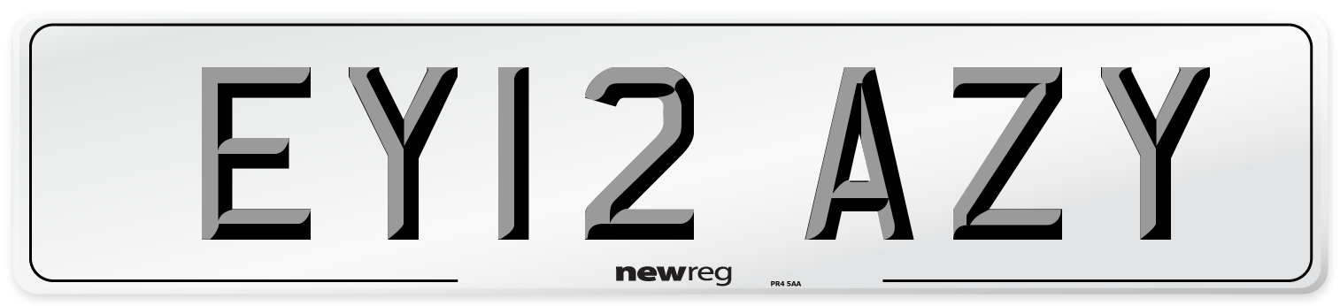 EY12 AZY Number Plate from New Reg